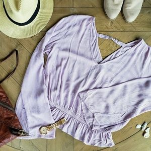 Lilac Blouse with Open Back by Express